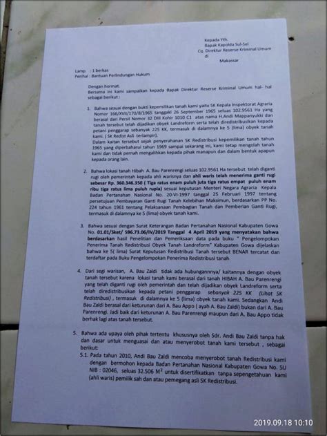 Contoh Surat Permohonan Perlindungan Hukum Pemilik Tanah Kepada Walikota Surat Lamaran Kerja