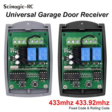 Universal 433mhz Porta Da Garagem Controle Remoto Receptor Dc 12v 24v