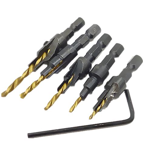 Pcs Hss Countersink Drill Bit Hex Shank Pilots