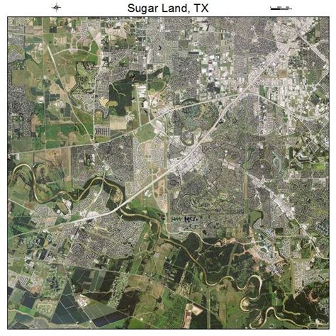Aerial Photography Map of Sugar Land, TX Texas