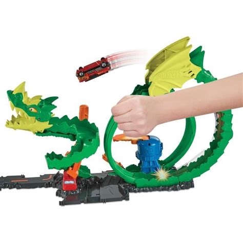 Bebeboutik Hot Wheels Coffret Attaque Du Dragon Playset