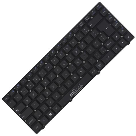 Teclado Cce Win D23l D25l Philco Phn 14a Abnt2 Ç Preto