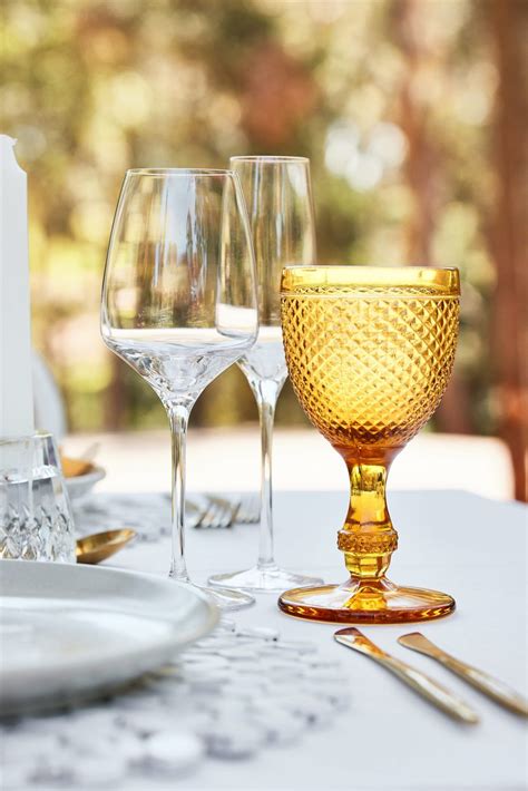 Yellow Glassware Hire Pretty Pedestals Sydney