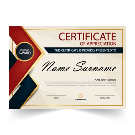 vektor sertifikat png 