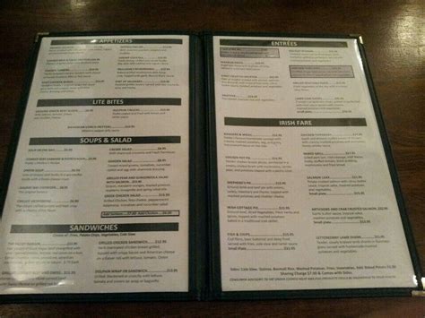 menu  paddy macs restaurant palm beach gardens