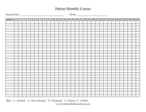 Patient Monthly Census Form Fill Out Sign Online And Download Pdf Templateroller