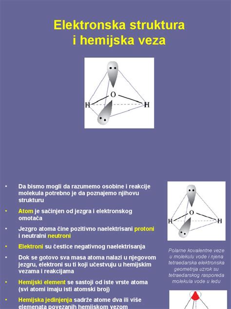 2 Elektronska Struktura I Hemijska Veza Predavanja 23 02 2021 Pdf