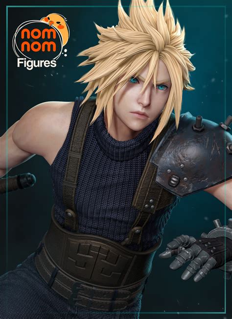 Cloud Strife Final Fantasy Vii 3d Printed Fanmade Model By Nomnom Fig