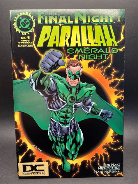 Parallax Emerald Night 1 Green Lantern Dcu Dc Universe Logo Variant