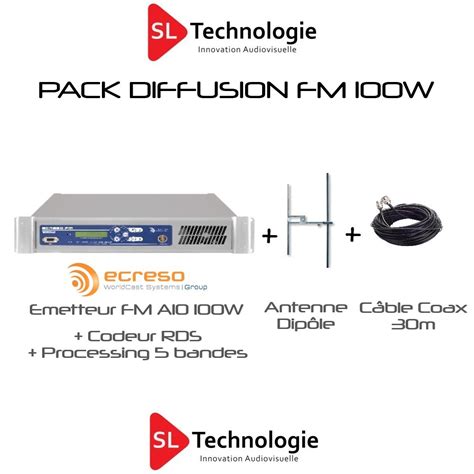 Pack Diffusion Fm Metteur W Rds Processing Dip Le C Ble