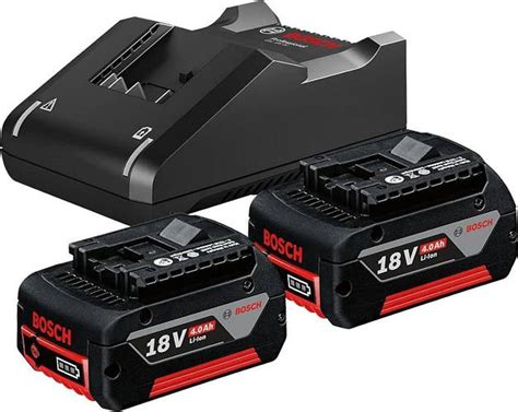Набор Li-Ion аккумуляторов 2 АКБ Bosch Professional GBA 18V 4.0 Ah 18 ...