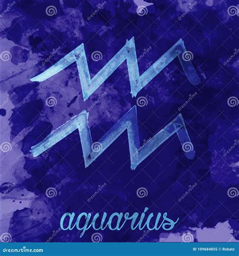 Aquarius Icon Of Zodiac Vector Illustration Icon Astrological Signs