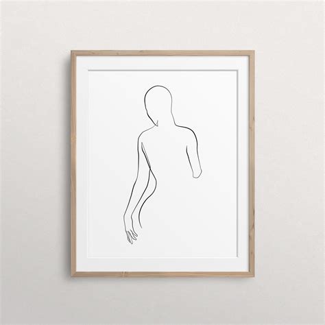 Prints Art Collectibles Digital Female Figure Art Set Abstract Woman Body Wall Art Naked Woman