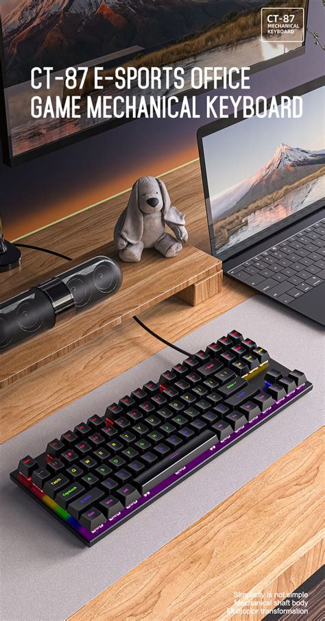 CPSTECH CT Hot Swappable Mechanical USB Wired Gaming Keyboard Gamer Colorful Led Shopee