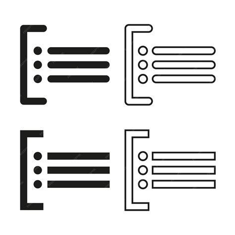 Lista de opções de formato ícones recursos de alinhamento de texto