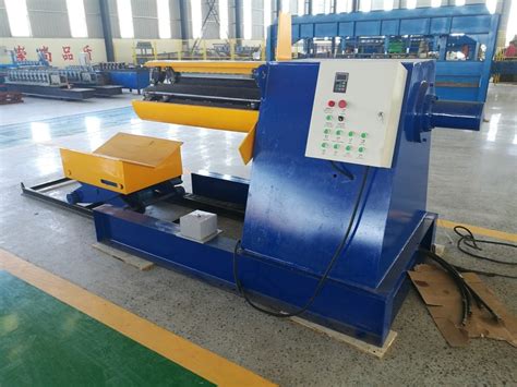 Roll Forming Machine Coil Winder Tons Hydraulic Decoiler With Loading