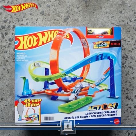 Jual Hot Wheels Action Loop Cyclone Chalennge Lets Race Playset Track Hotwheels Shopee Indonesia