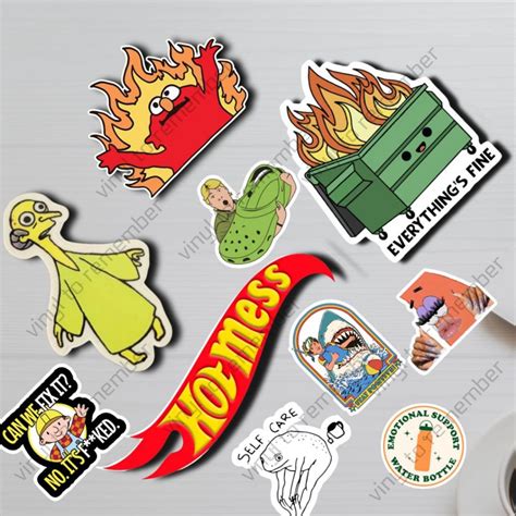 Jual Stiker Sticker Funny Meme Pack Anti Air Hot Wheels Crocs Elmo Hp Patrick Kulkas Koper