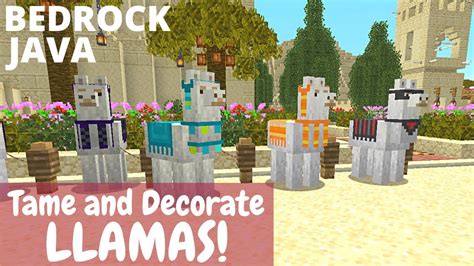 How To Decorate And Tame Llamas Minecraft How To Tutorial Youtube