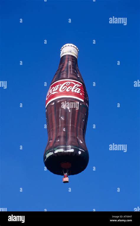 Coca Cola Bottle Hot Air Balloon Stock Photo Alamy
