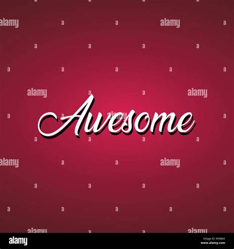 Awesome Life Quote With Modern Background Vector Illustration Stock