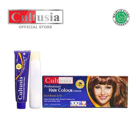 Jual Cultusia Hair Color Dark Brown 3 0 60 ML Shopee Indonesia