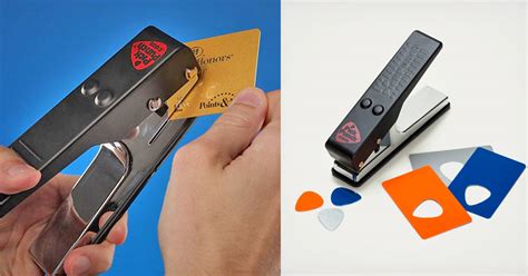 This Guitar Pick Punch Makes Guitar Picks From Old Credit Cards Ids