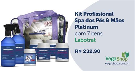 Kit Spa dos Pés Mãos Platinum 7 itens Labotrat Vegashop