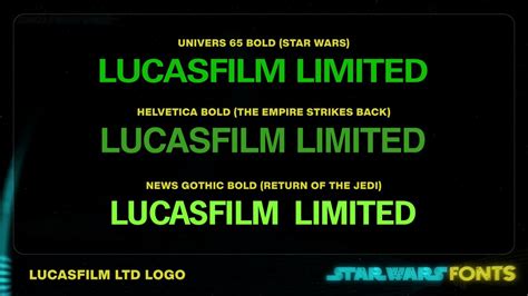 Star Wars Fonts on Twitter: "guide to official fonts"