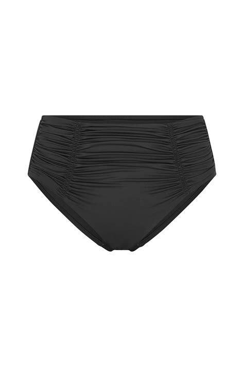Seafolly Bikinitruse Gathered Front Retro Pant Svart Bikini Underdeler Ellos No