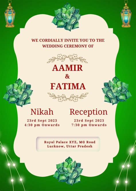 Wedding Card Create Online 1 Page Shaadi Vibes