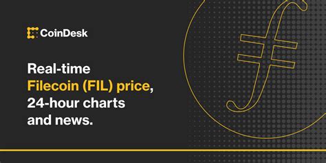 Filecoin Price FIL Price Index And Live Chart CoinDesk