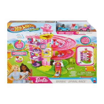 Hot Wheels Racerverse Barbie Spiral Race Track Set Mattel