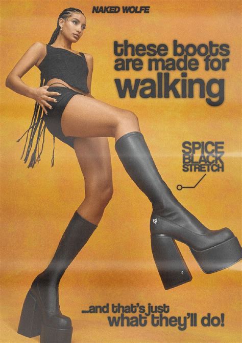 Naked Wolfe These Boots Are Made For Walking Poster Ad Naked Poster Ads Comme Des Garcons