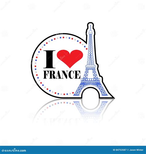 I Love France Background Vector Illustration | CartoonDealer.com #5239868