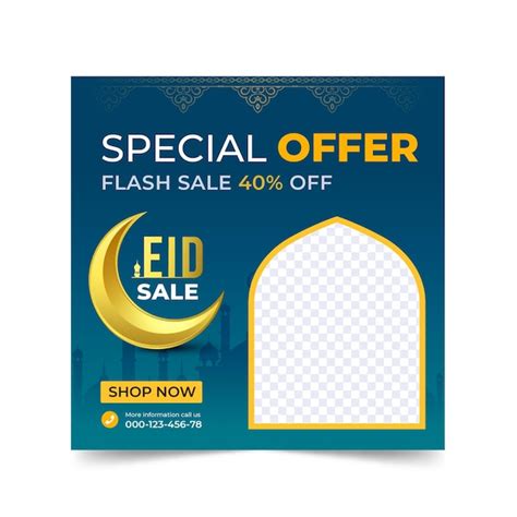 Premium Vector Eid Offer Social Media Post Design Template