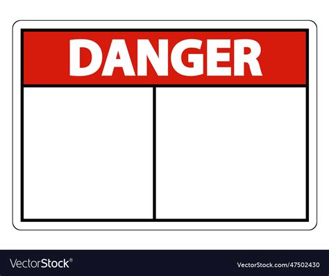 Symbol danger sign label on white background Vector Image