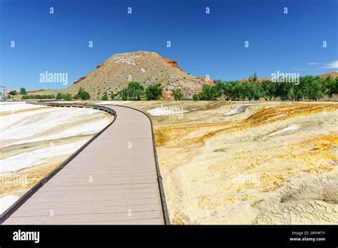 Worlds Largest Mineral Hot Springs Hot Springs State Park Thermopolis Wyoming Tufa Beds