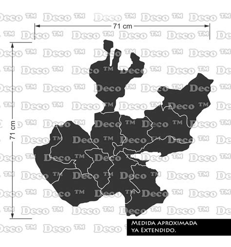 Vinil Mapa Jalisco Vinilo Envío Gratis