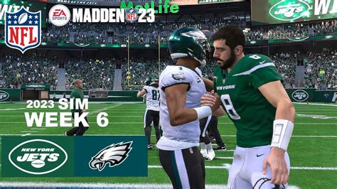 Madden 23 Eagles Vs Jets Simulation Week 6 2023 Madden 24 Updated