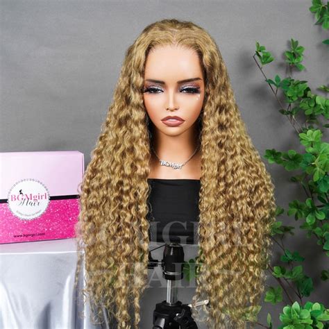Honey Blonde Water Wave Wear Go Glueless Lace Closure Density Color Wig Bgmgirl Bgmgirl