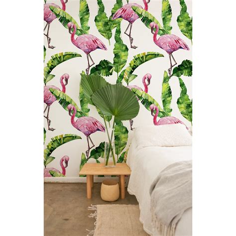 Fototapeta Flizelinowa Flamingi Z Kwiatami 254x184 Coloray Sklep