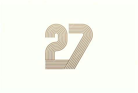 Premium Vector Number 27 Logo Monogram Number 27 Logo Multi Line