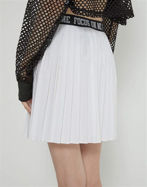 Белая юбка в складку с акцентным поясом GSK018639-3 купить по цене от ...