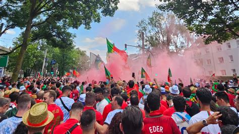 Portugal fans take over Dortmund & celebrate win against Turkey at EURO ...