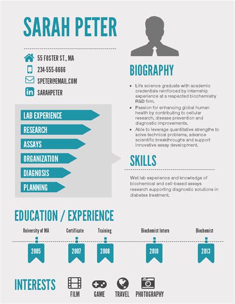 20 Infographic Resume Template Powerpoint For Your Needs