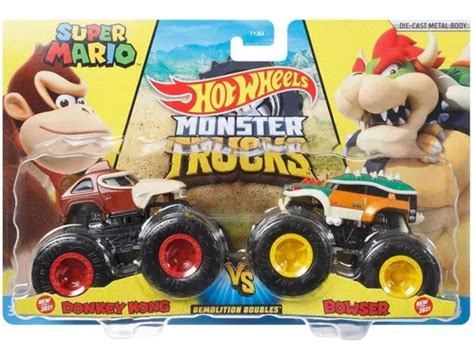 Donkey Kong X Bowser Monster Trucks Hot Wheels Mattel Fyj Parcelamento Sem Juros