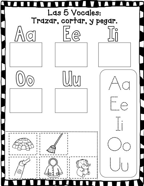 Cuaderno Para Trabajar Las Vocales Page Las Vocales Preescolar