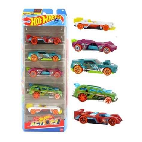 Carritos Lets Race Hot Wheels Netflix Paquete de 5 Vehículos