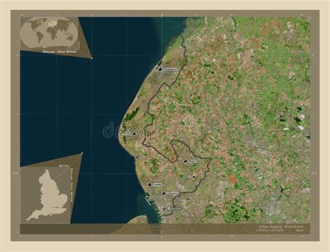 Sefton England Great Britain High Res Satellite Labelled Po Stock